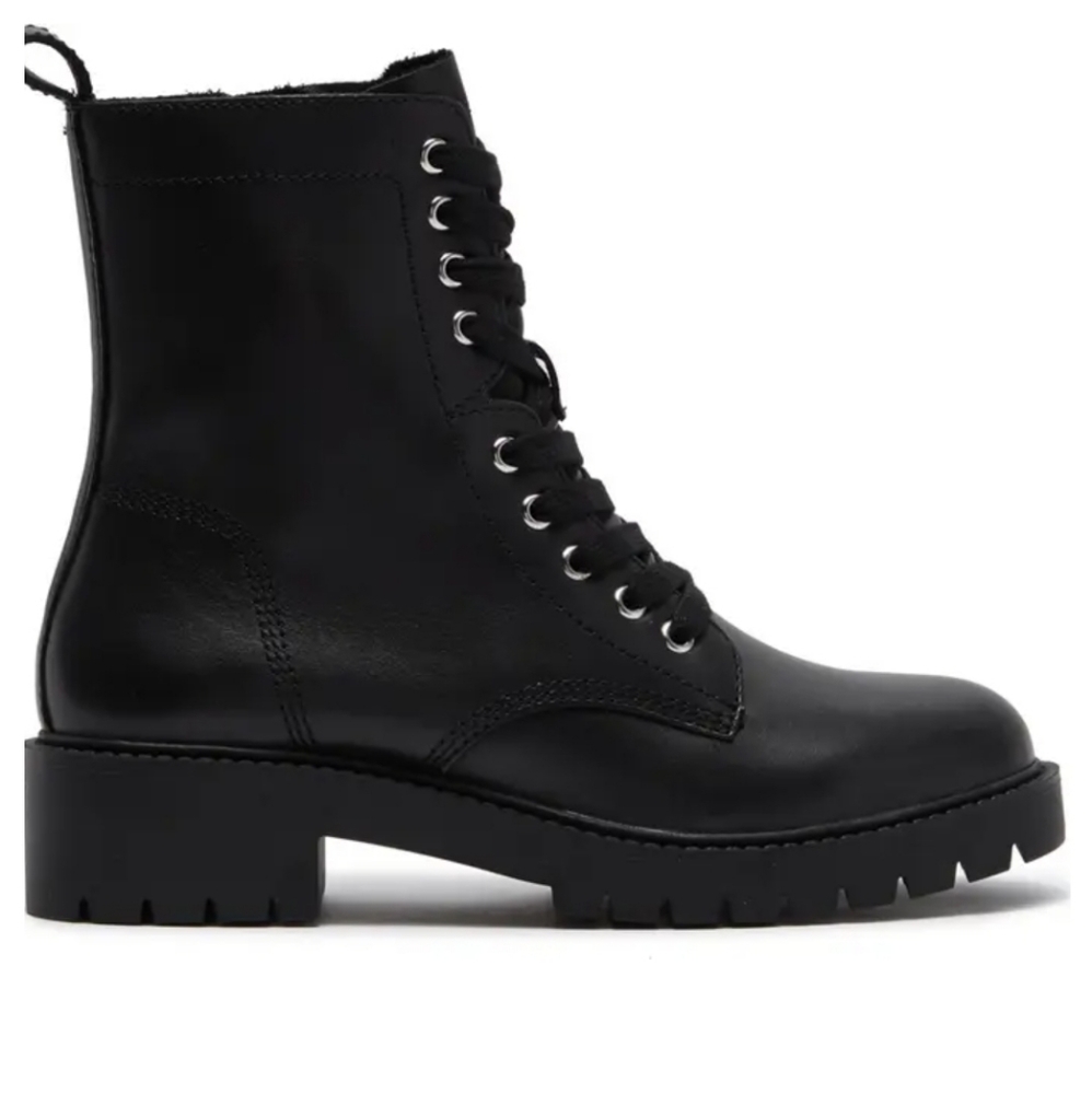 Steve madden black combat boots size 7